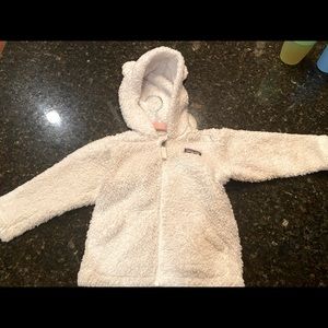 Patagonia 12-18m furry zip jacket